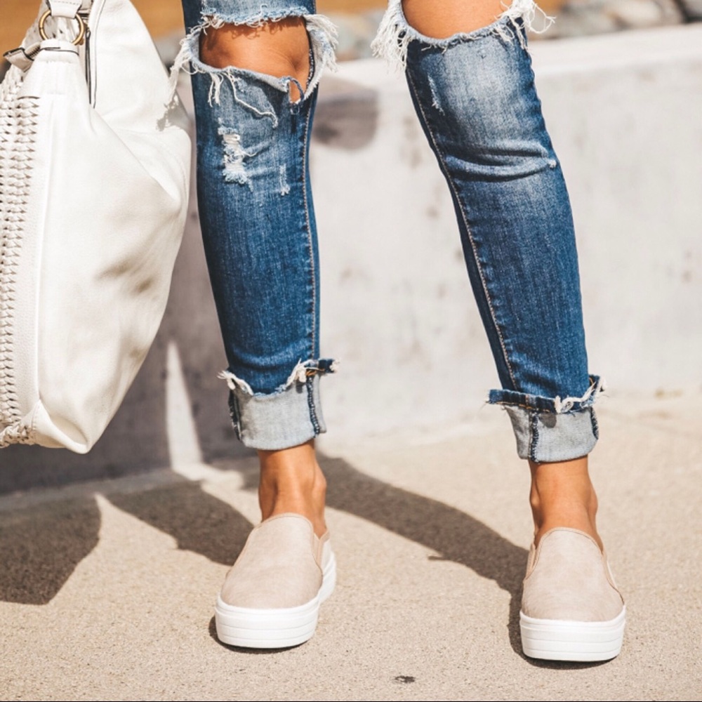 SIZE CLEARANCE-FIRM‼️Peyton Slip on Sneakers-Taupe - Picture 5 of 8